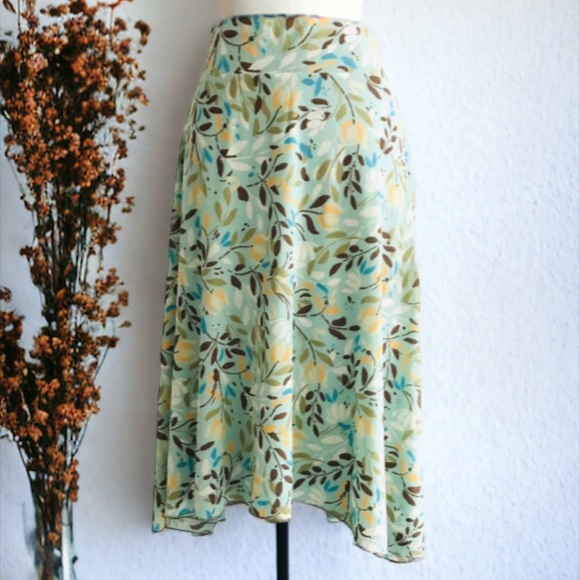 J Jill High Low Floral Skirt Size Medium - Picture 1 of 9